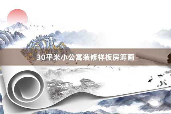 30平米小公寓装修样板房筹画
